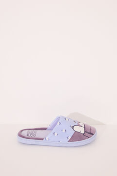 Womensecret Pantuflas para casa moradas de Snoopy estampado