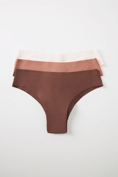 Womensecret Pack 3 panties anchos brasileños microfibra  blanco