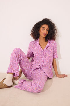 Womensecret Pijama camisera de viscosa con estampado boho estampado