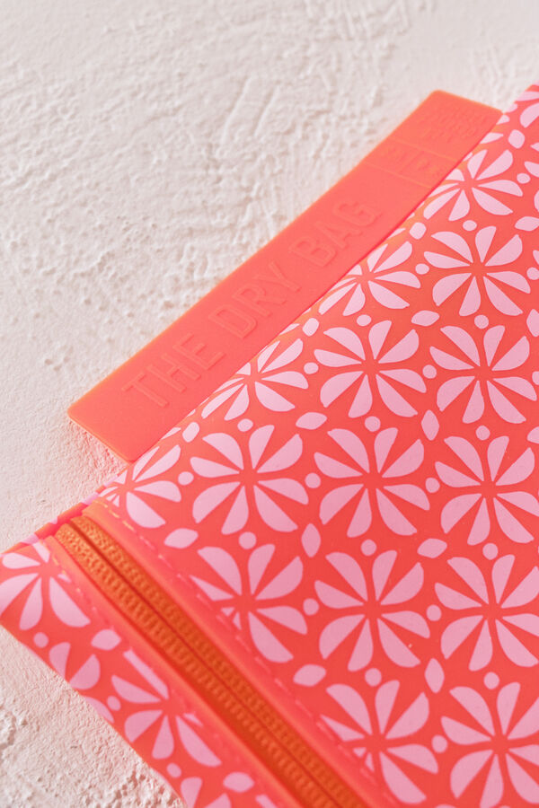 Women'secret Bolsa de traje de ba&ntilde;o-bikini impermeable estampado de flores coral