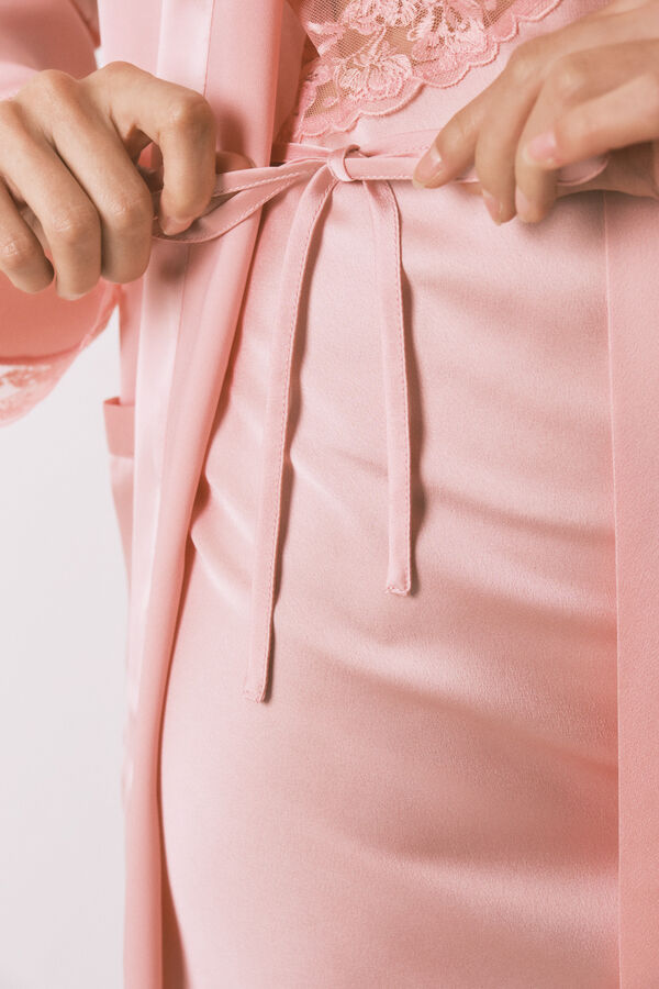 Women'secret Bata midi satén rosa rosa