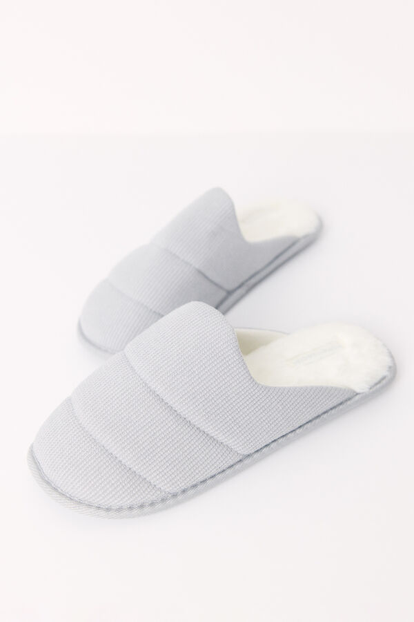 Womensecret Pantuflas cerradas casa gris gris