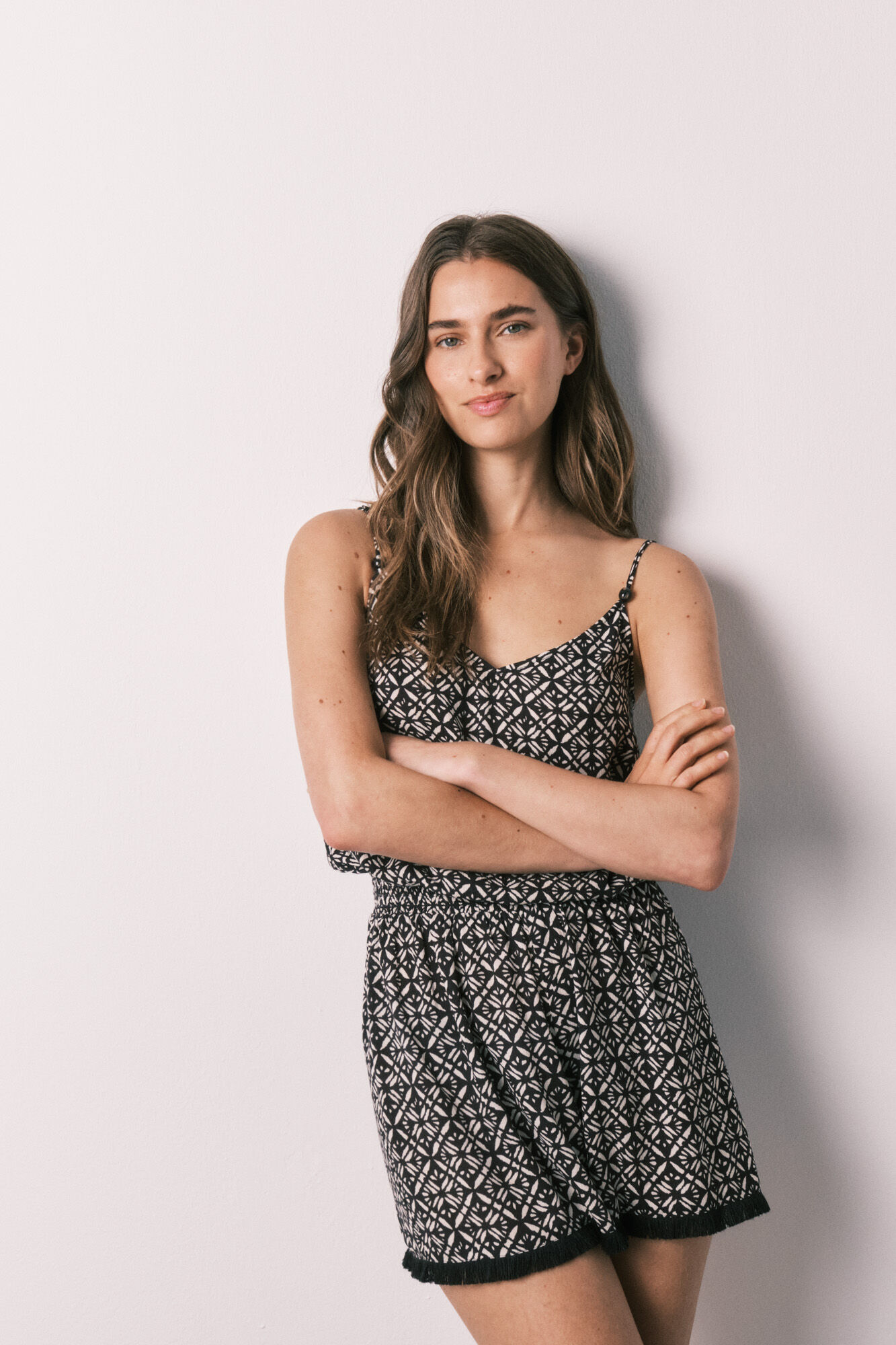 Women'secret Jumper de tirantes estampado geom&eacute;trico