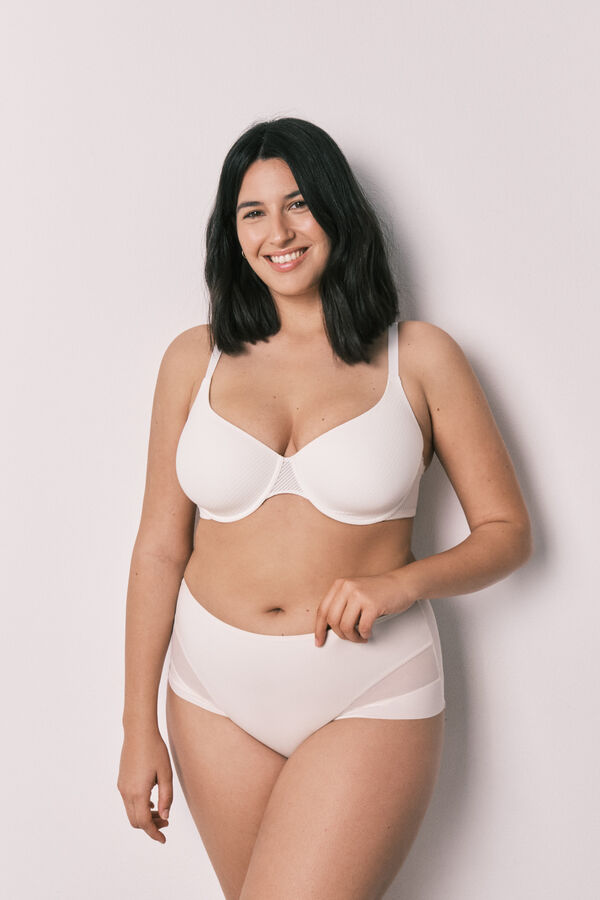 Women'secret Panty reductora alta beige marfil