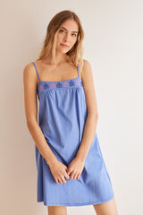 Womensecret Camisón 100% algodón pespuntes estampado