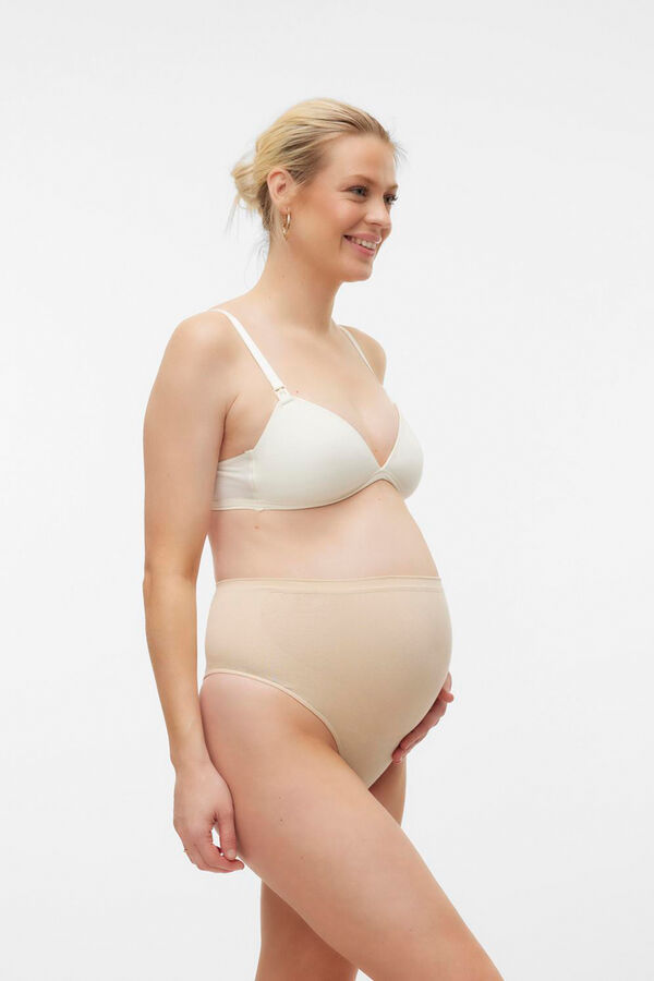 Mamalicious Pack de panties premamá de cintura alta blanco