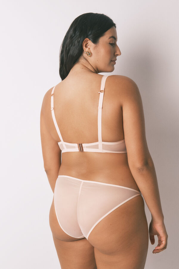 Women'secret Brasier cuello halter de tul rosa con cierre especial  rosa