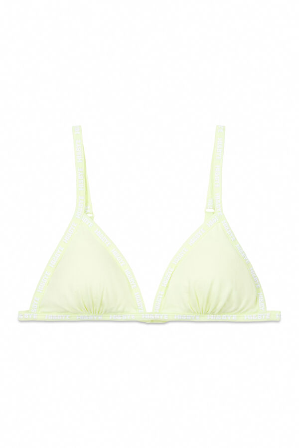Womensecret Sujetador triangular algodón copas extraíbles amarillo amarillo