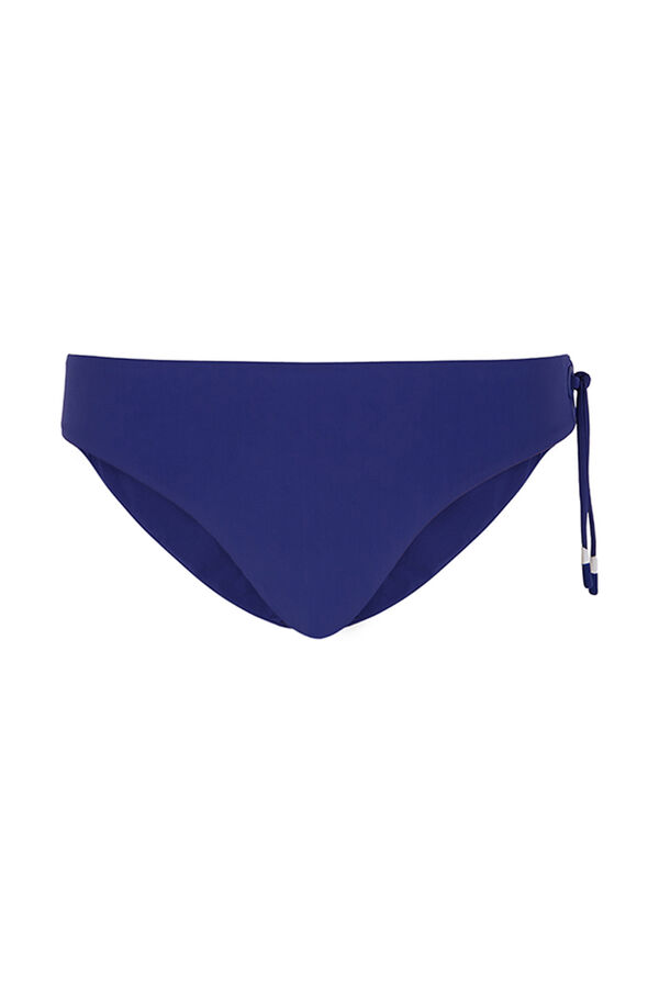 Womensecret Panty de bikini clásica con lazo o lazo azul eléctrico 