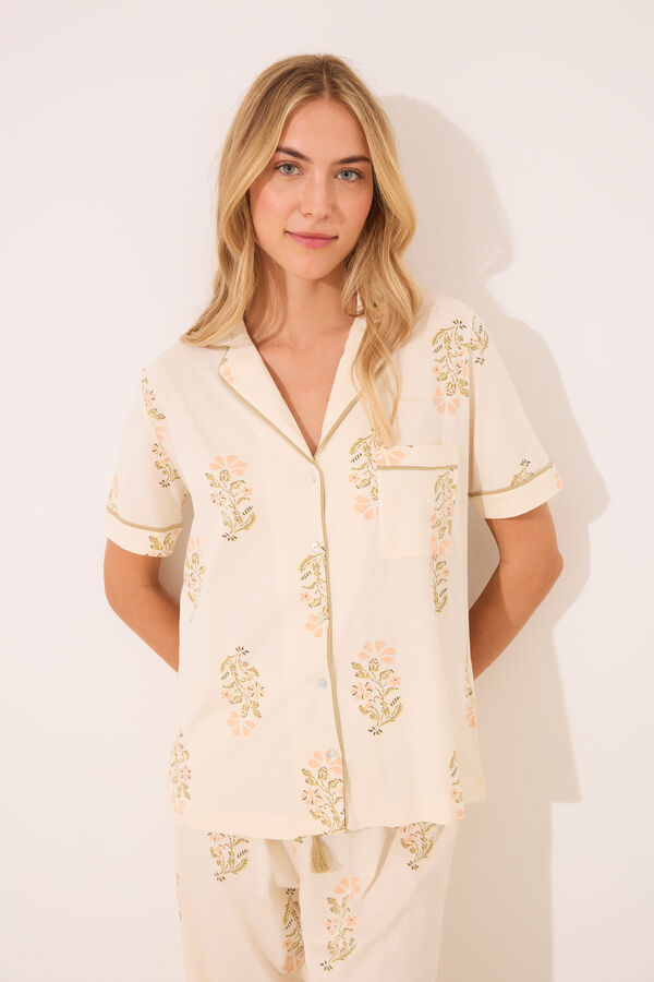 Womensecret pijama larga marfil