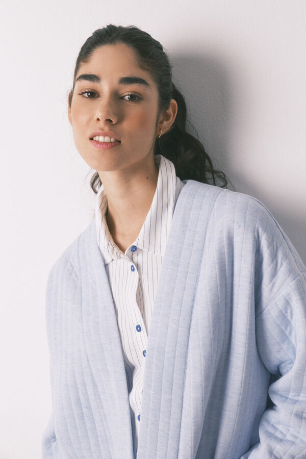 Women'secret Bata corta acolchada azul estampado