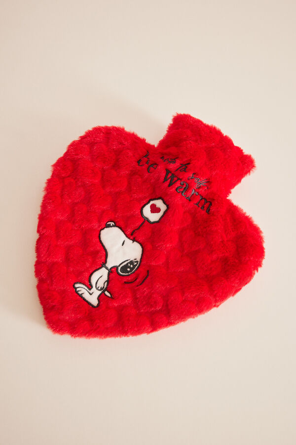 Womensecret Bolsa agua pelo corazón Snoopy rojo