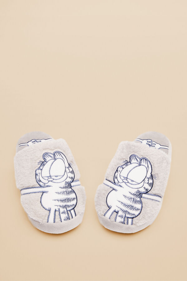Womensecret Zapatillas casa pelo Garfield gris