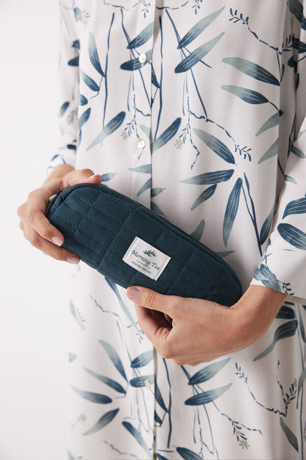 Womensecret Neceser pequeño acolchado azul verde