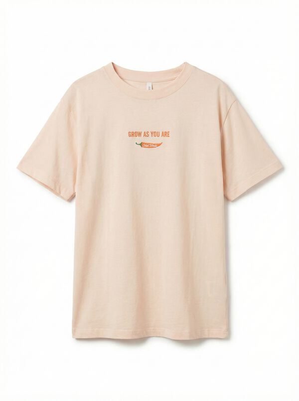 Women'secret Playera de manga corta 100% algod&oacute;n naranja naranja