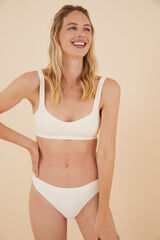Womensecret Tanga seamless blanco marfil