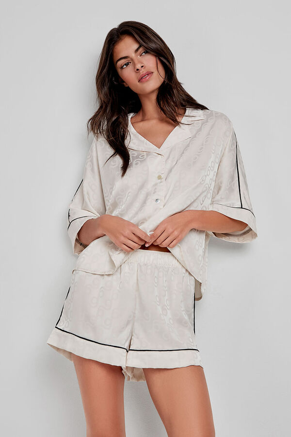 Gisela Camisón largo estampado beige beige