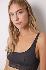 Womensecret Brasier top tul plumetí gris gris
