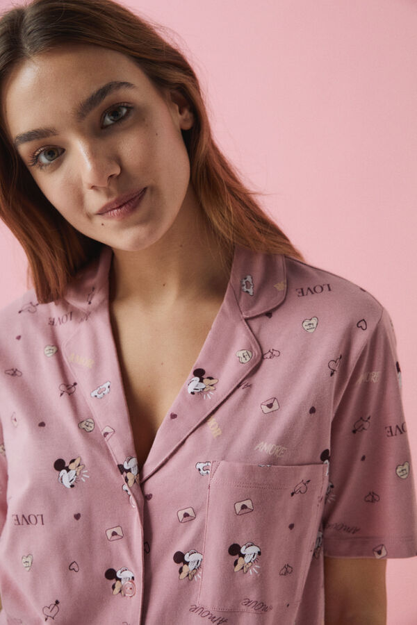 Womensecret Pijama camisera algodón Minnie Mouse rosa