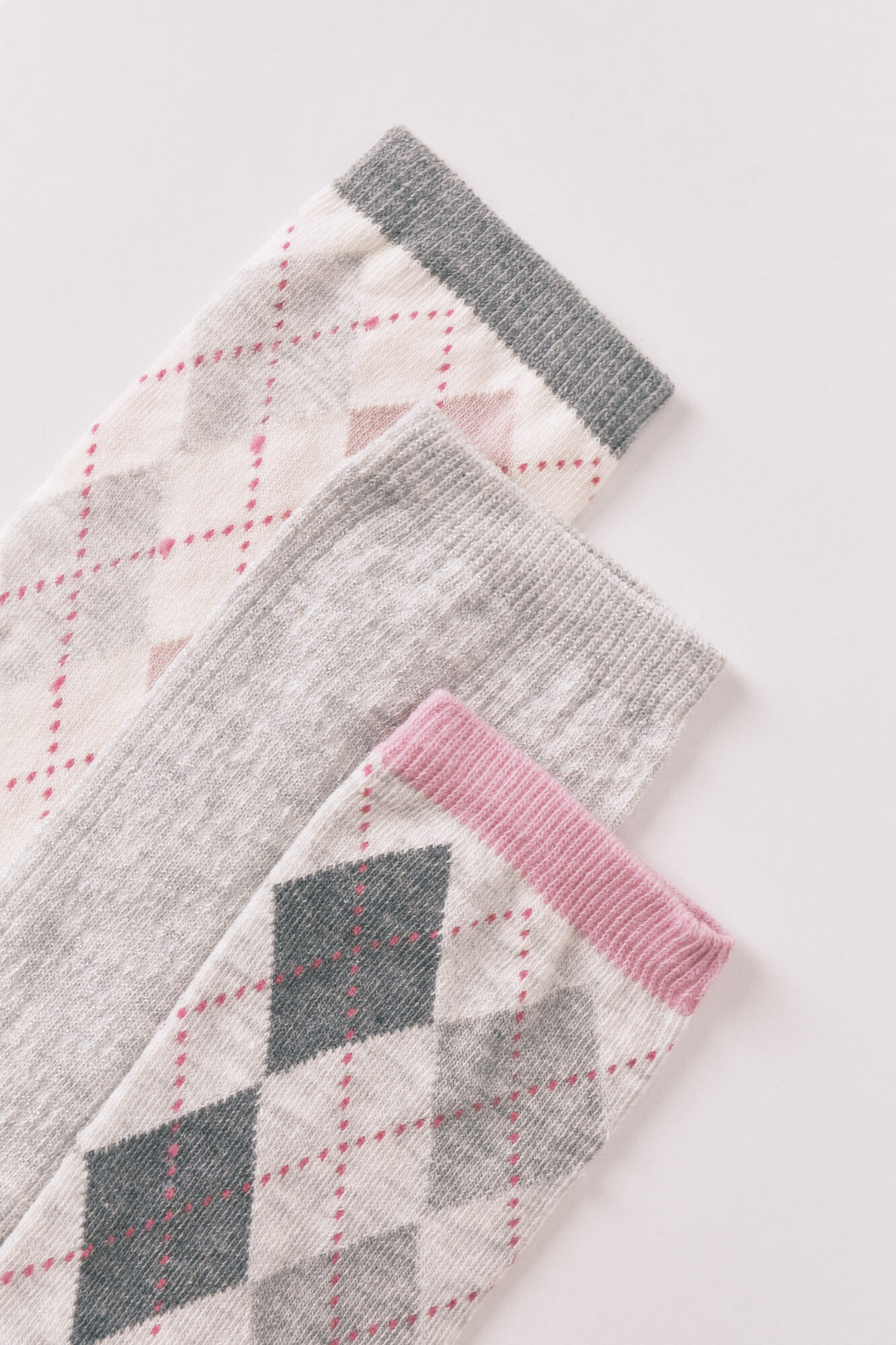 Women'secret Pack de 3 calcetines largos de rombos 