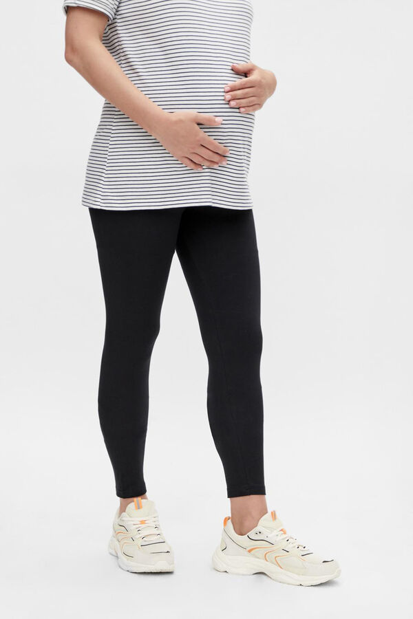 Mamalicious Pack de 2 pantalón legging largos de premamá negro