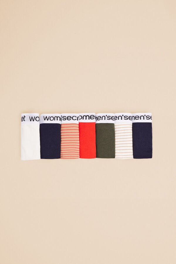 Womensecret Pack 7 tangas algodón logo estampado
