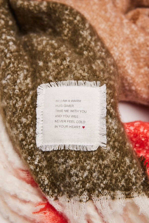 Womensecret Bufanda efecto mohair multicolor kaki