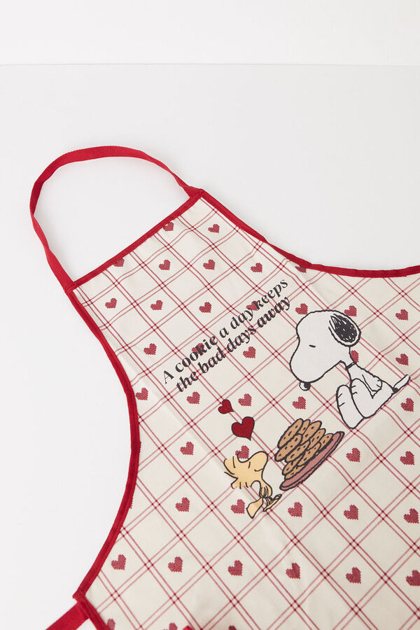 Womensecret Delantal cuadros Snoopy blanco
