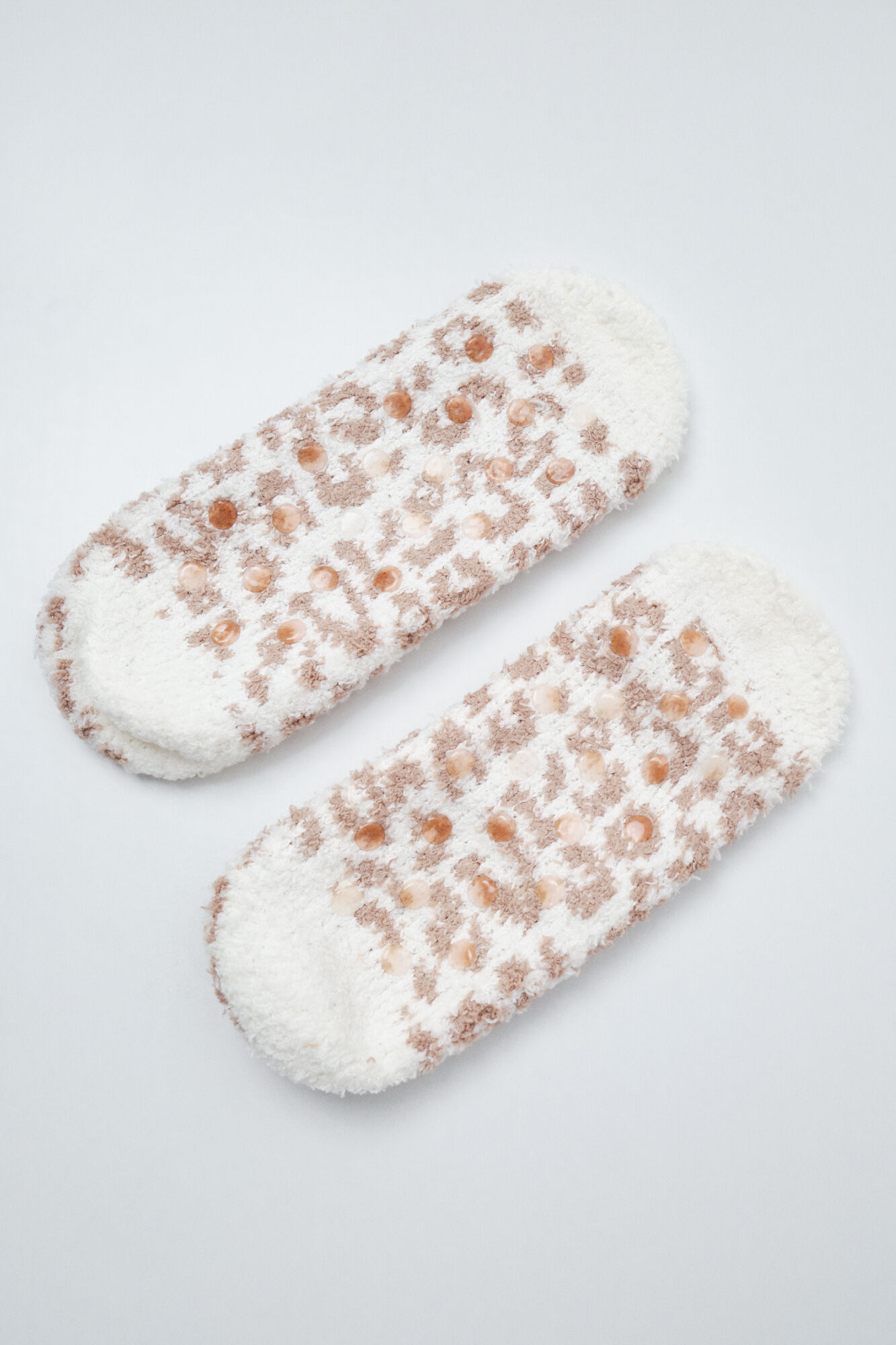Women'secret Calcetines slip on estampado animal beige