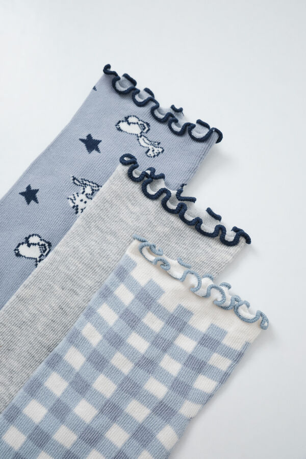 Women'secret Pack 3 calcetines cortos estampado Snoopy estampado