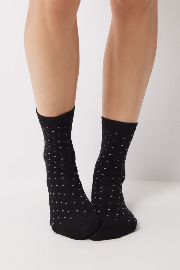 Womensecret Pack 3 calcetines altos negros negro