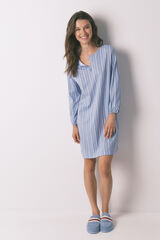 Women'secret Camis&oacute;n corto short de rayas en algod&oacute;n azul  estampado