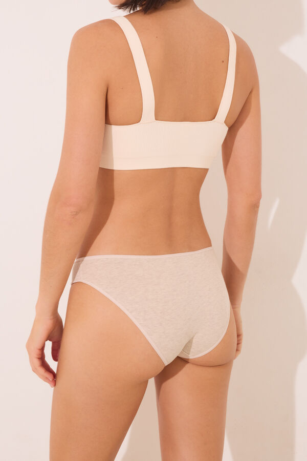 Womensecret Pack de 3 panties clásica de algodón orgánico blanco