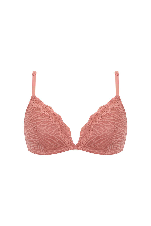 Womensecret Brasier CHARMING de microfibra con estampado de cebra rosa rosa