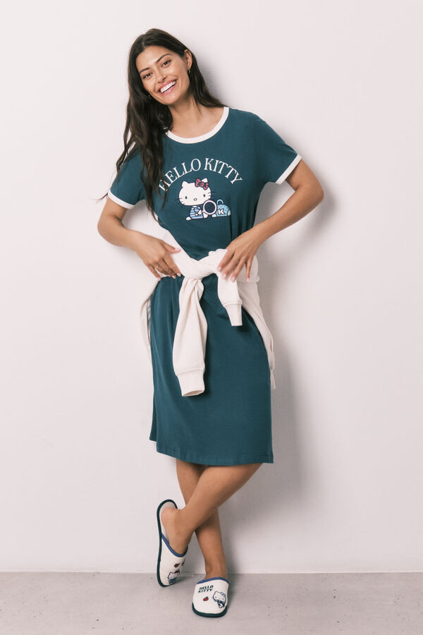 Women'secret Camis&oacute;n Hello Kitty de algod&oacute;n verde verde