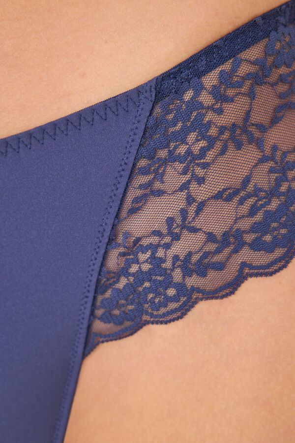 Womensecret Panty brasileño ancha azul azul
