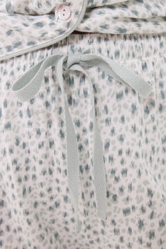 Womensecret Pijama camisera larga 100% algodón animal print  verde