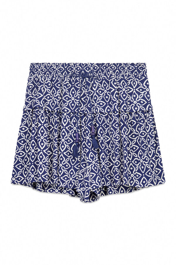 Womensecret Pantalón con estampado de sellos azules estampado