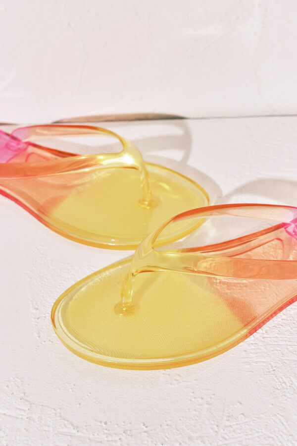 Women'secret Chanclas transparentes rosa rosa