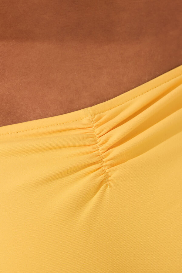 Womensecret Panty de bikini clásica con tirantes amarillas amarillo