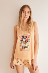 Womensecret Pijama 100% algodón estampado Minnie naranja