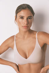 Women'secret Brasier triangular de algod&oacute;n beige nude