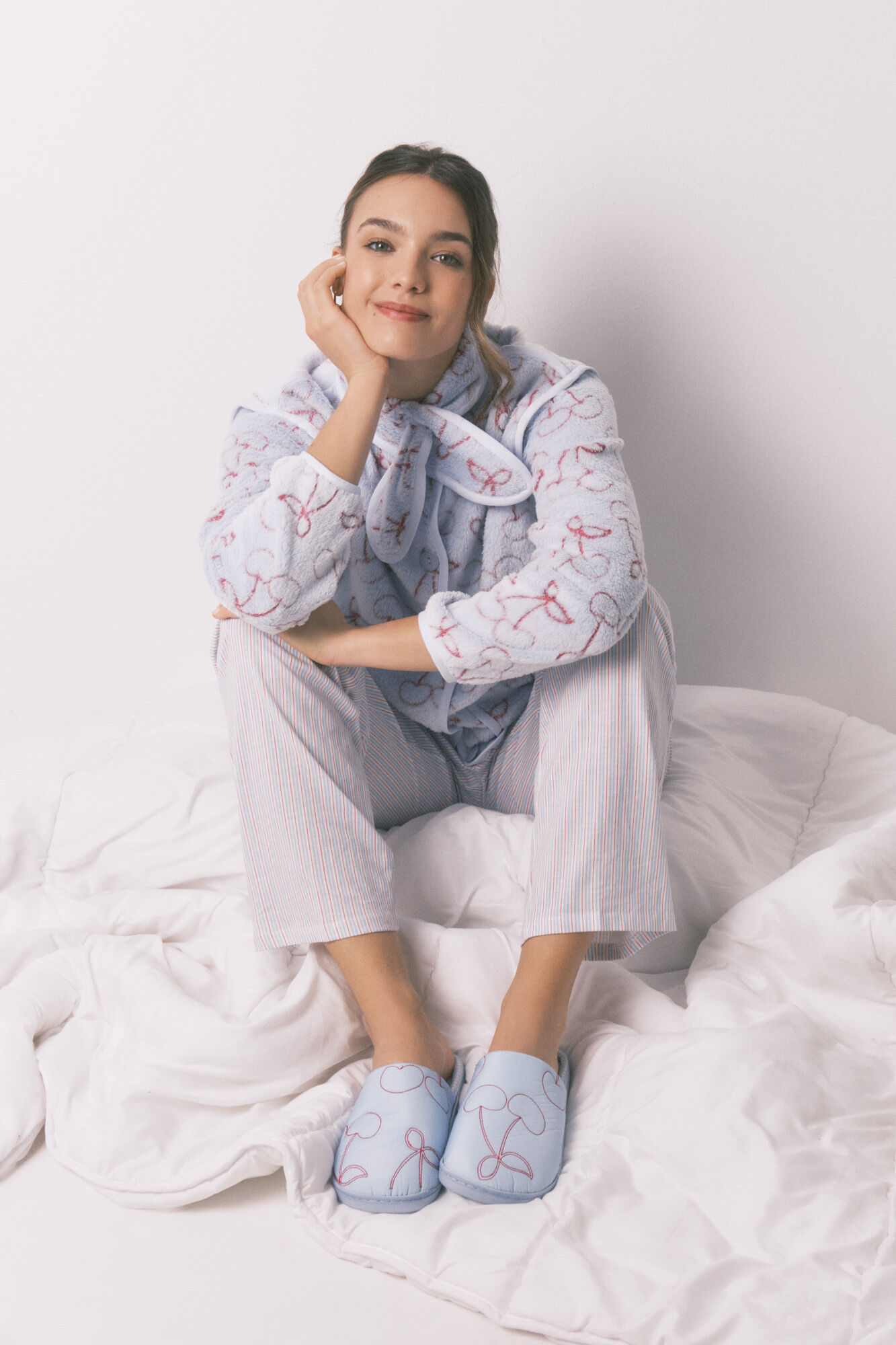 Womensecret Conjunto de zapatillas y bata 