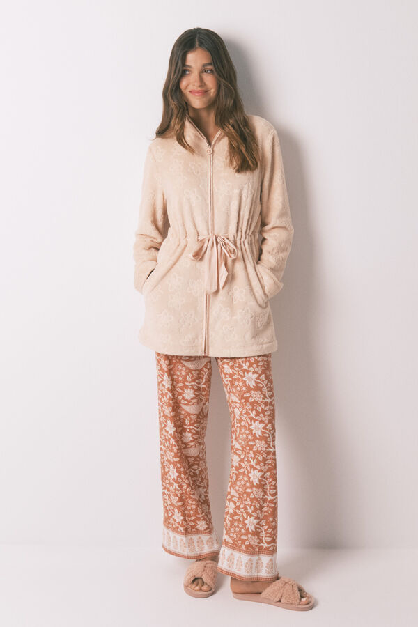 Womensecret Conjunto de pantalón y bata 