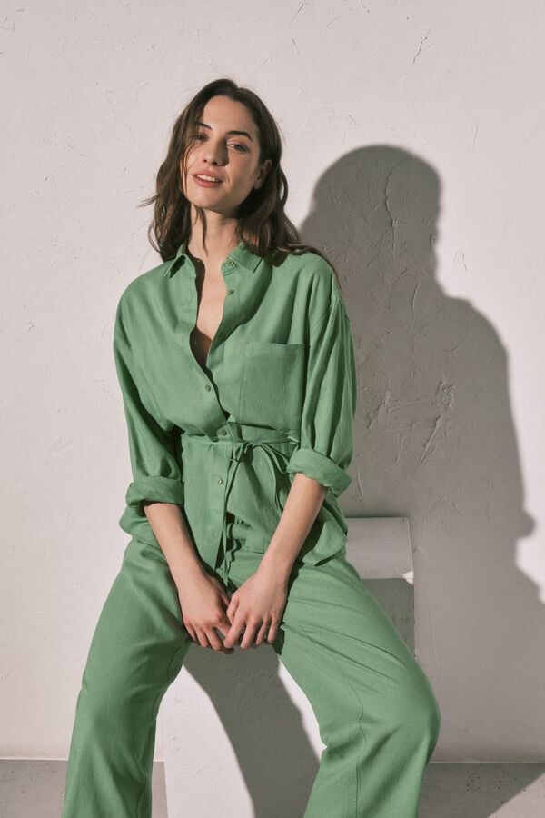 Womensecret Conjunto de camisa y pantal&oacute;n 