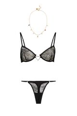 Womensecret Conjunto de sujetador, tanga y collar 