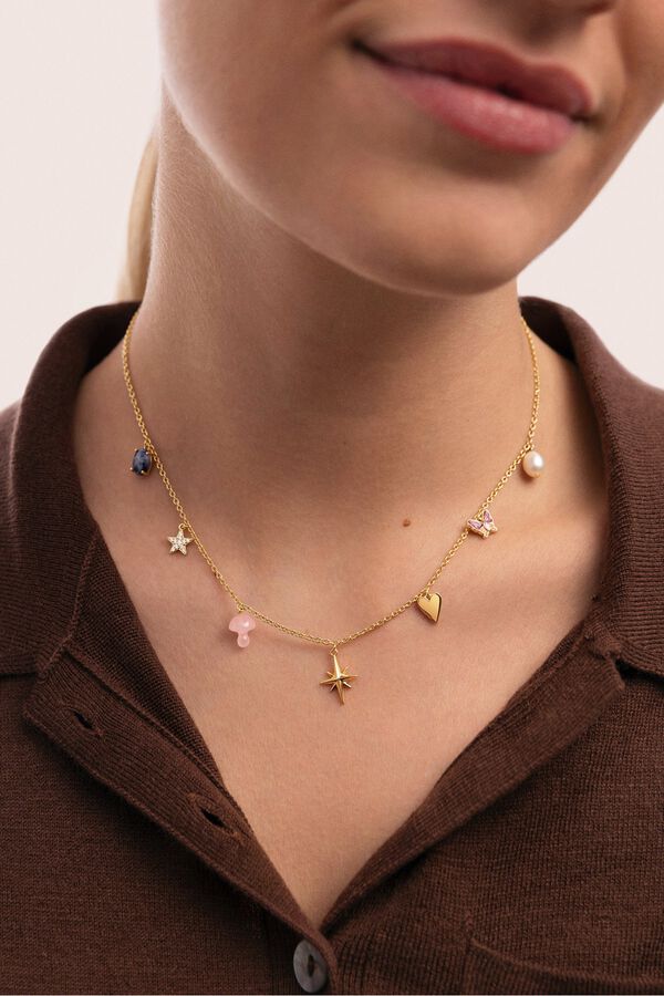 Womensecret Conjunto de sujetador, tanga y collar 