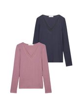 Womensecret Pack de 2 camisetas de pijama 