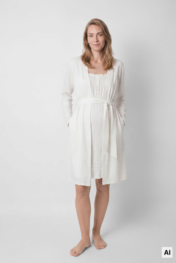 Womensecret Conjunto de camis&oacute;n y bata 