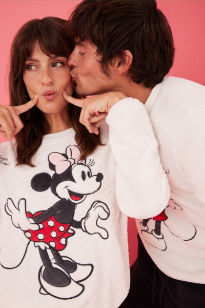 Pijama larga pelo esponjoso Mickey Mouse, Pijamas de mujer